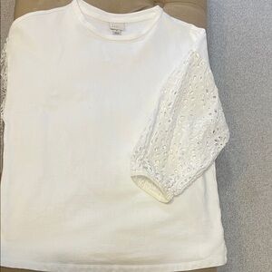 a new day White Eyelet Sleeve Blouse